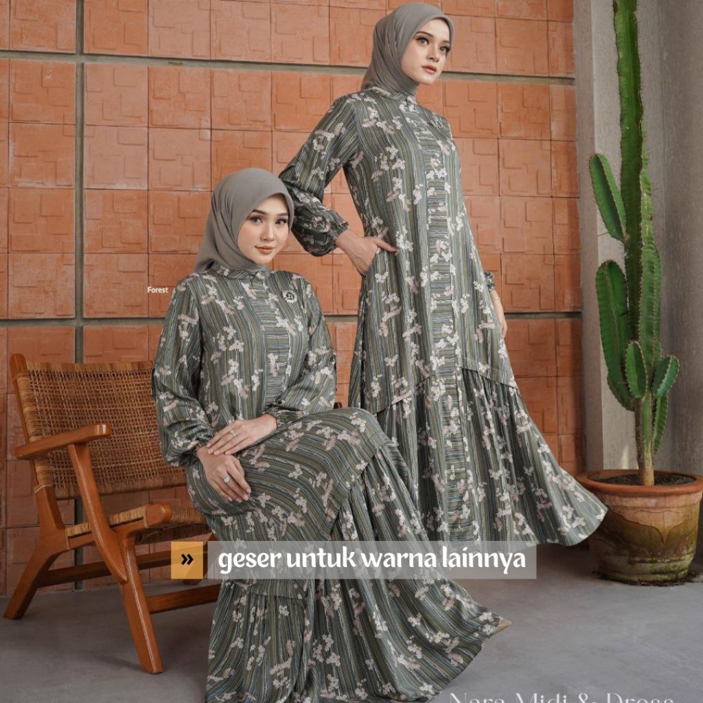 DR000 | NARA DRESS by Nadheera Luxury [ NEW - ND Pattern Series ] Gamis Nadheera Luxury