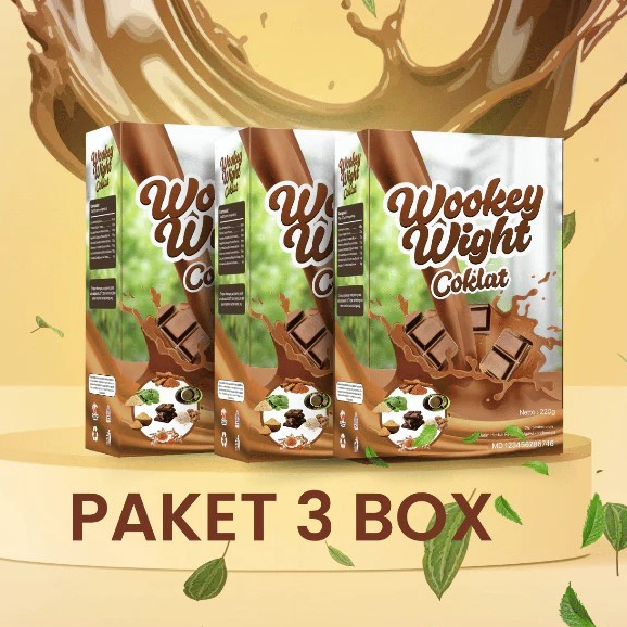 

PAKET MURAH!!! 3 BOX Wookey Weight Coklat - Susu Penambah Berat Badan Paket 3 Box