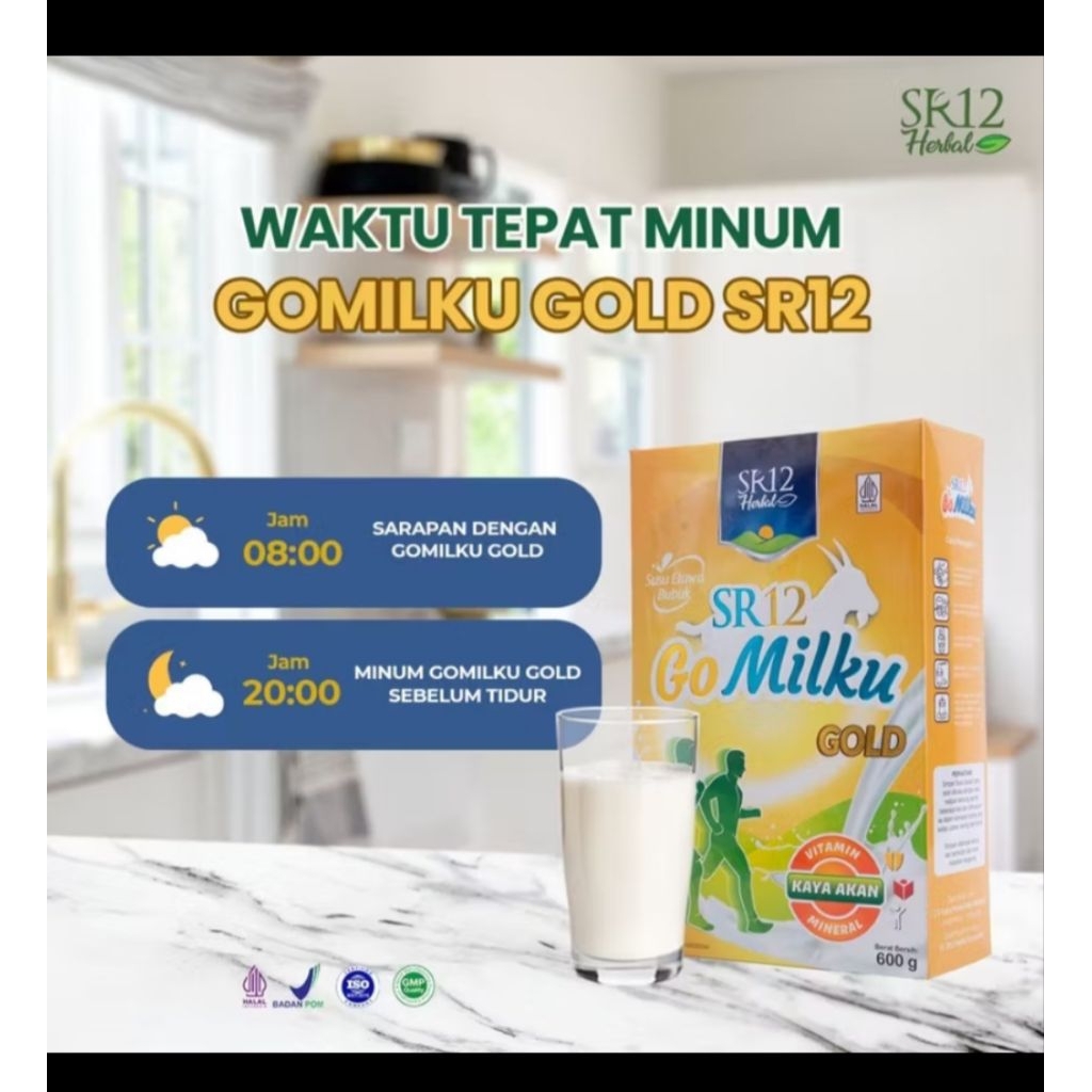 

Gomilku Gold Sr12 Susu kambing etawa Rendah lemak tinggi kalsium bebas Gula
