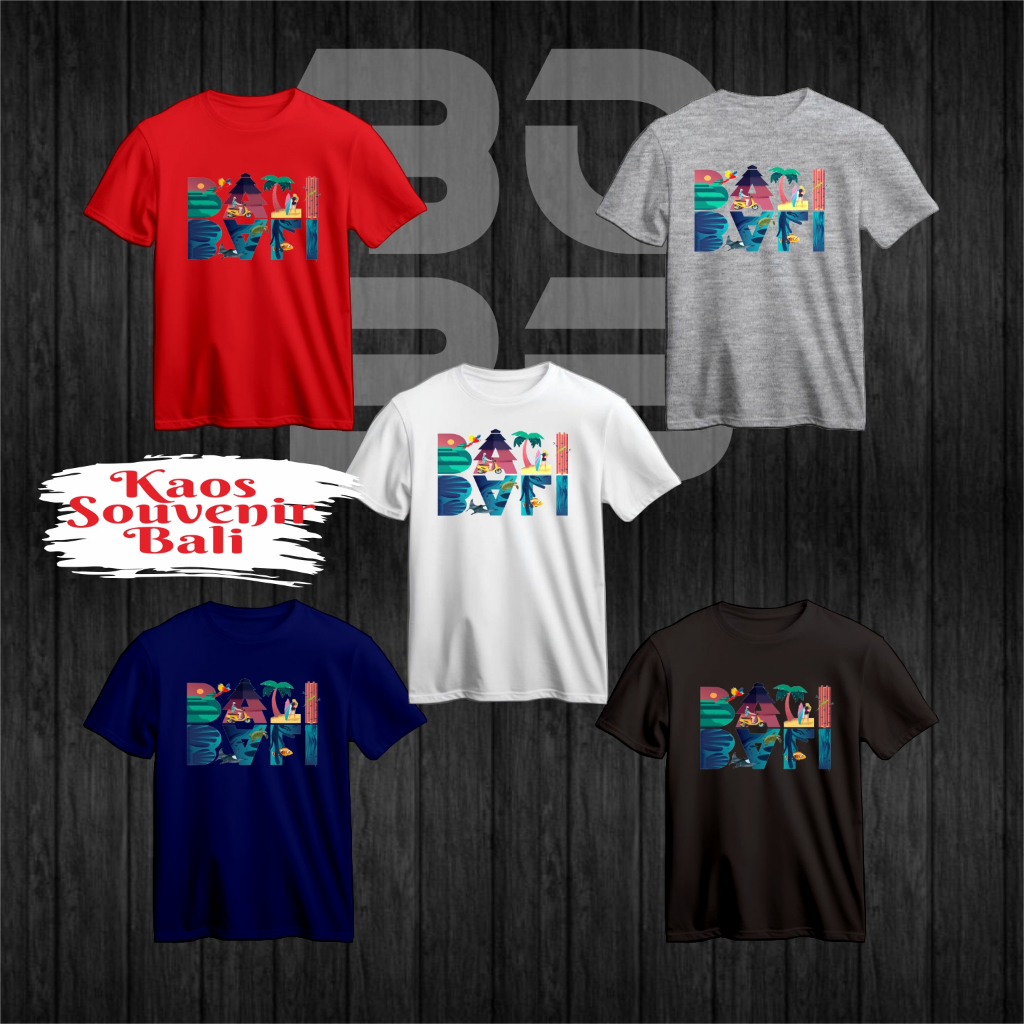 Kaos souvenir oleh oleh bali pakaian pria wanita