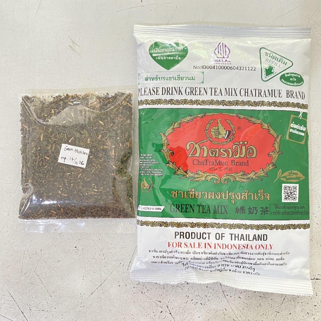

Cha tra mue brand green tea mix ecer 50 gram | green thai tea | teh hijau thailand | green thai tea thailand | green tea thailand