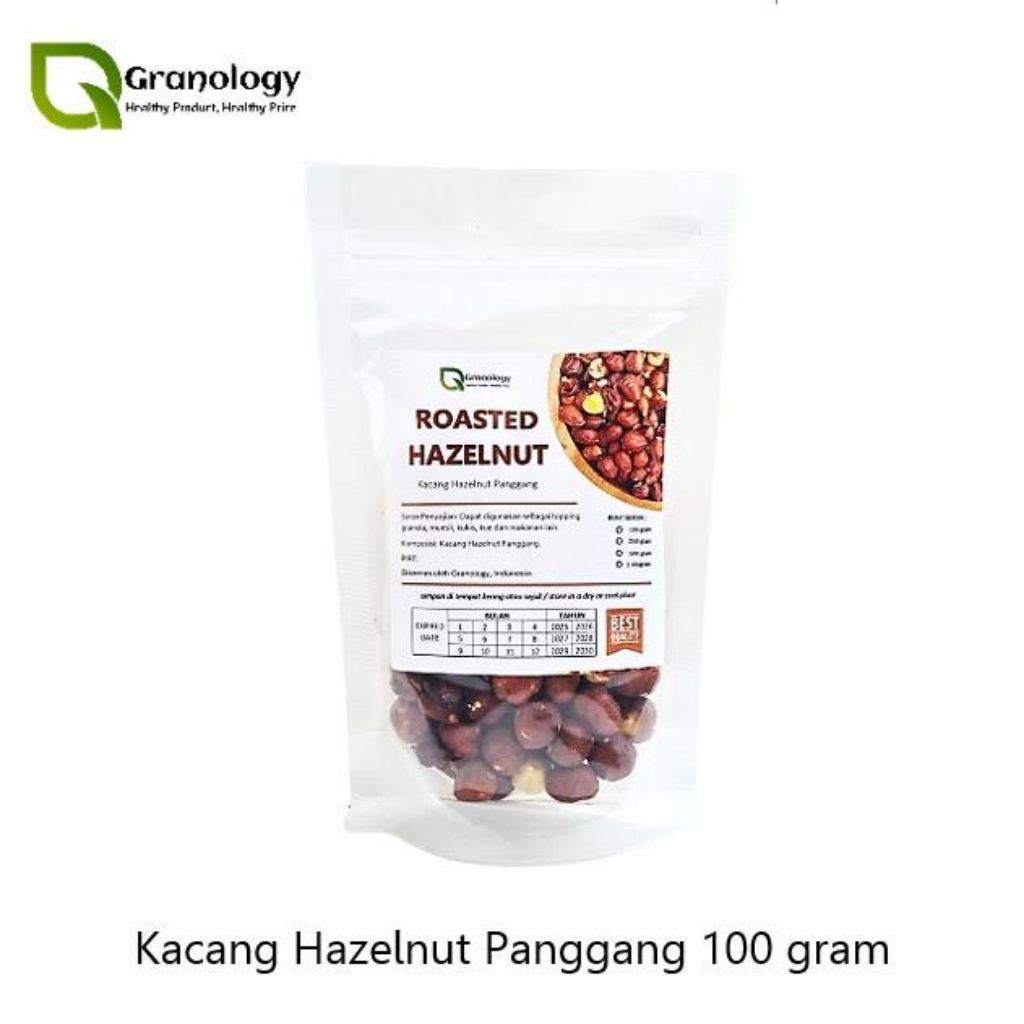 

GRANOLOGY ROASTED HAZELNUT - KACANG HAZELNUT OVEN 100GR