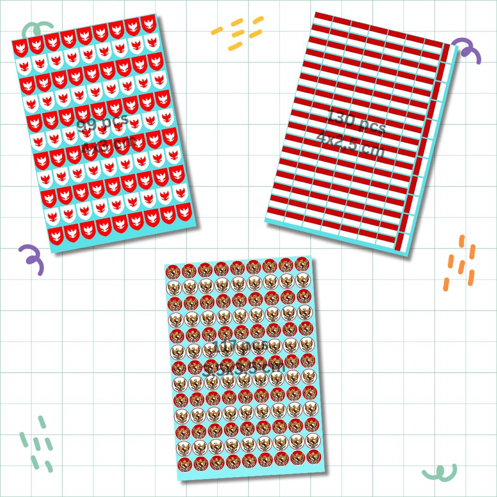 

100+ Stiker Pipi Bendera Merah Putih | Garuda Pancasila | Kemerdekaan HUT Republik Indonesia 17 Agustu