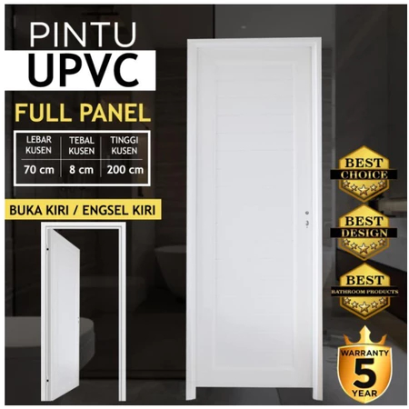 Jayco Upvc-01 Full Panel Upvc White (70X200) / Pintu Kamar Mandi Upvc Co