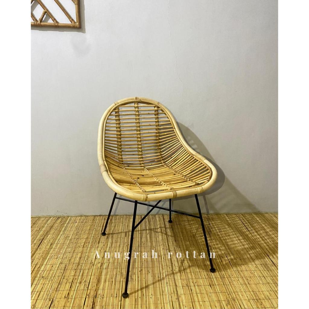 [AURORA] Kursi Teras Rotan | Kursi Rotan Kaki Besi by.Anugrah Rotan