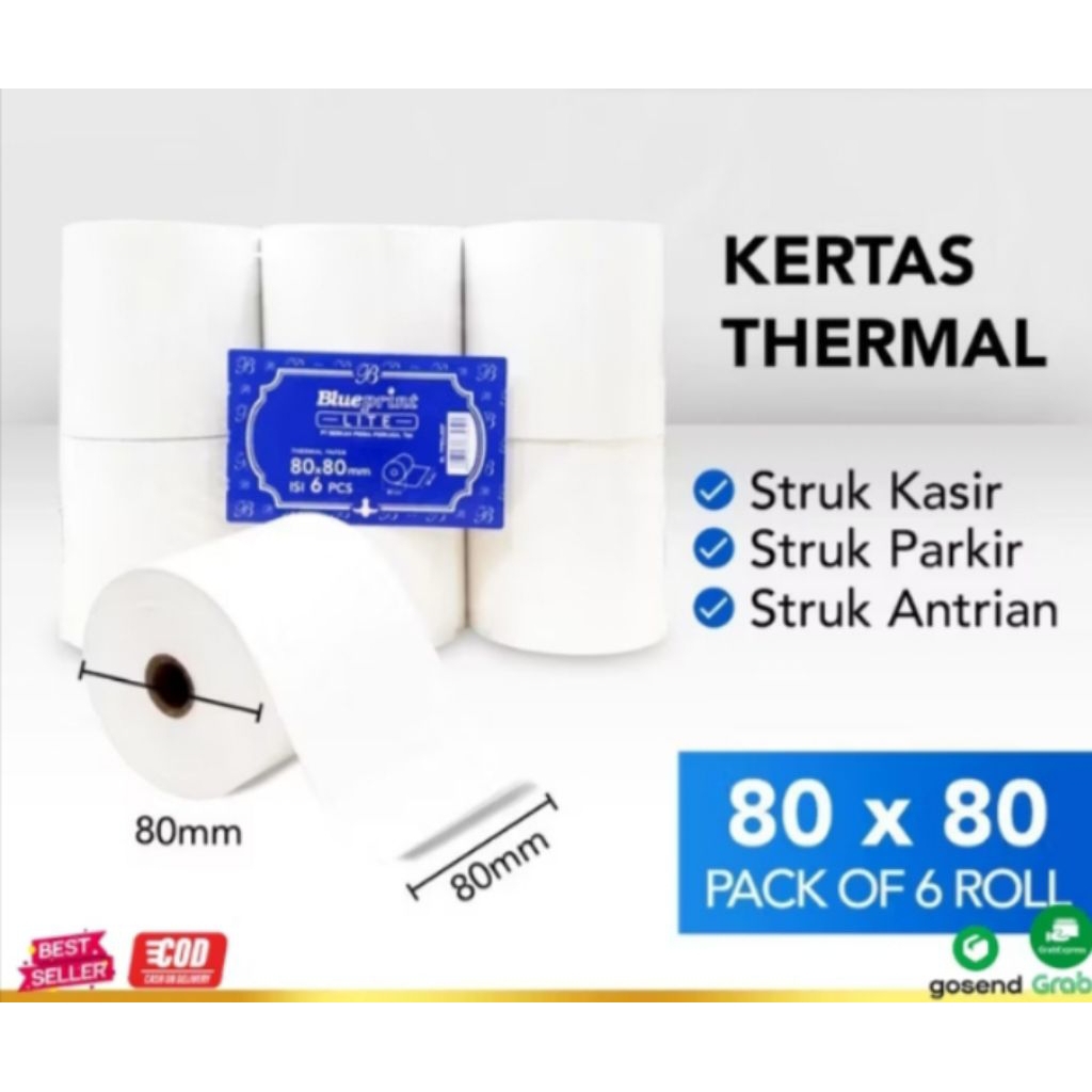 

Kertas Thermal Paper Blue Print 80x80 mm