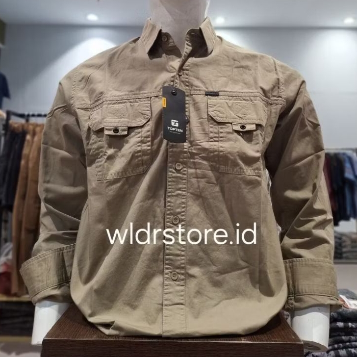 KEMEJA PRIA KATUN BRAND TOP TEN ORIGINAL LENGAN PANJANG REGULAR FIT EXCLUSIVE PS0017
