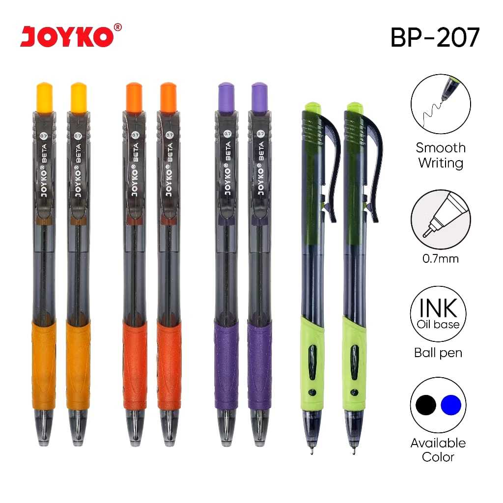 

Ball Pen Pulpen BP-207 Beta Joyko 0.7 Mm
