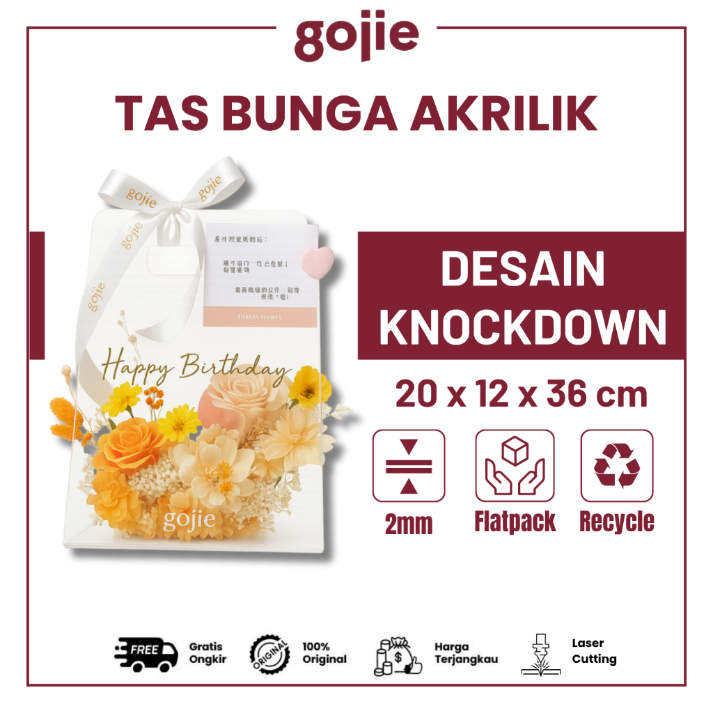 

TAS BUNGA AKRILIK | FLOWER BAG ACRYLIC KNOCKDOWN