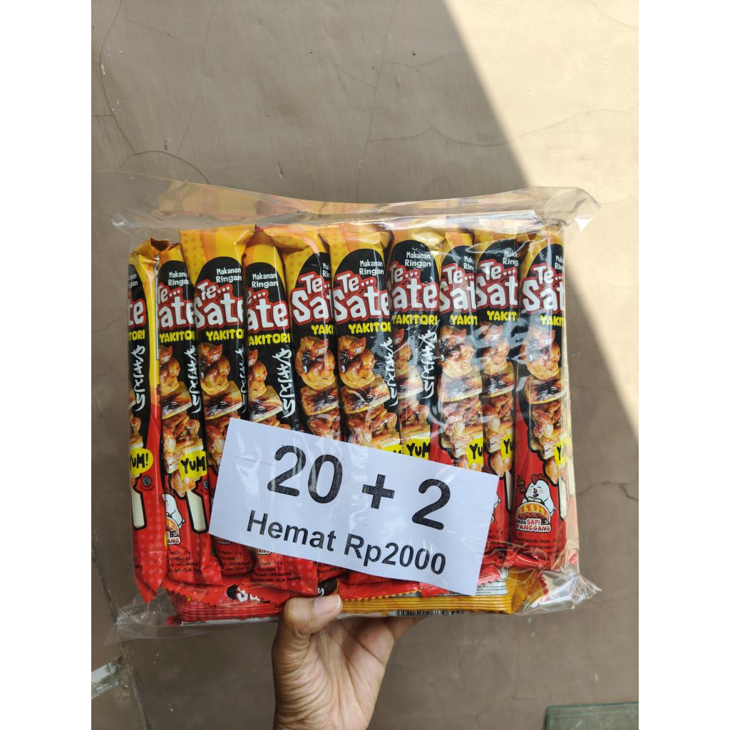 

(1 PAK = 22 PCS) MAKANAN RINGAN SNACK TE SATE YAKITO