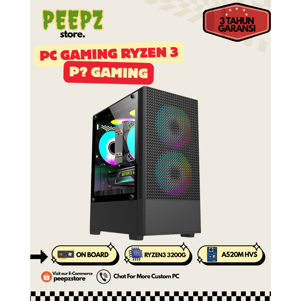 PC Gaming Series PC AMD Ryzen 3 3200G | 16GB | SSD 256GB Rakitan Gaming
