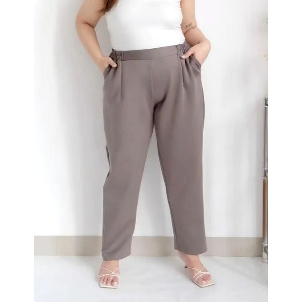 CASSANDRA PANTS CELANA SCUBA SUPER JUMBO