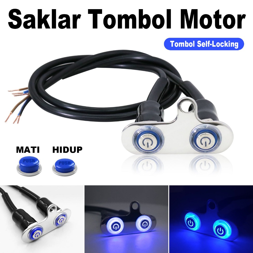 COD Saklar Spion Motor ON OFF Switch Stainless Model Tanam Waterproof Saklar Lampu Led Motor Univers