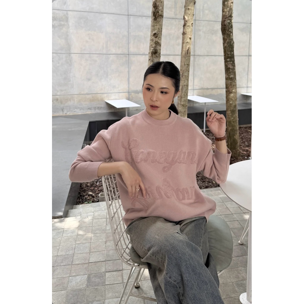 Fix Dapat Boxy Sweater Tea Rose Aesa Zara Sweater Amara Dress Natural Dusty Pink Disney Skirt Malefi