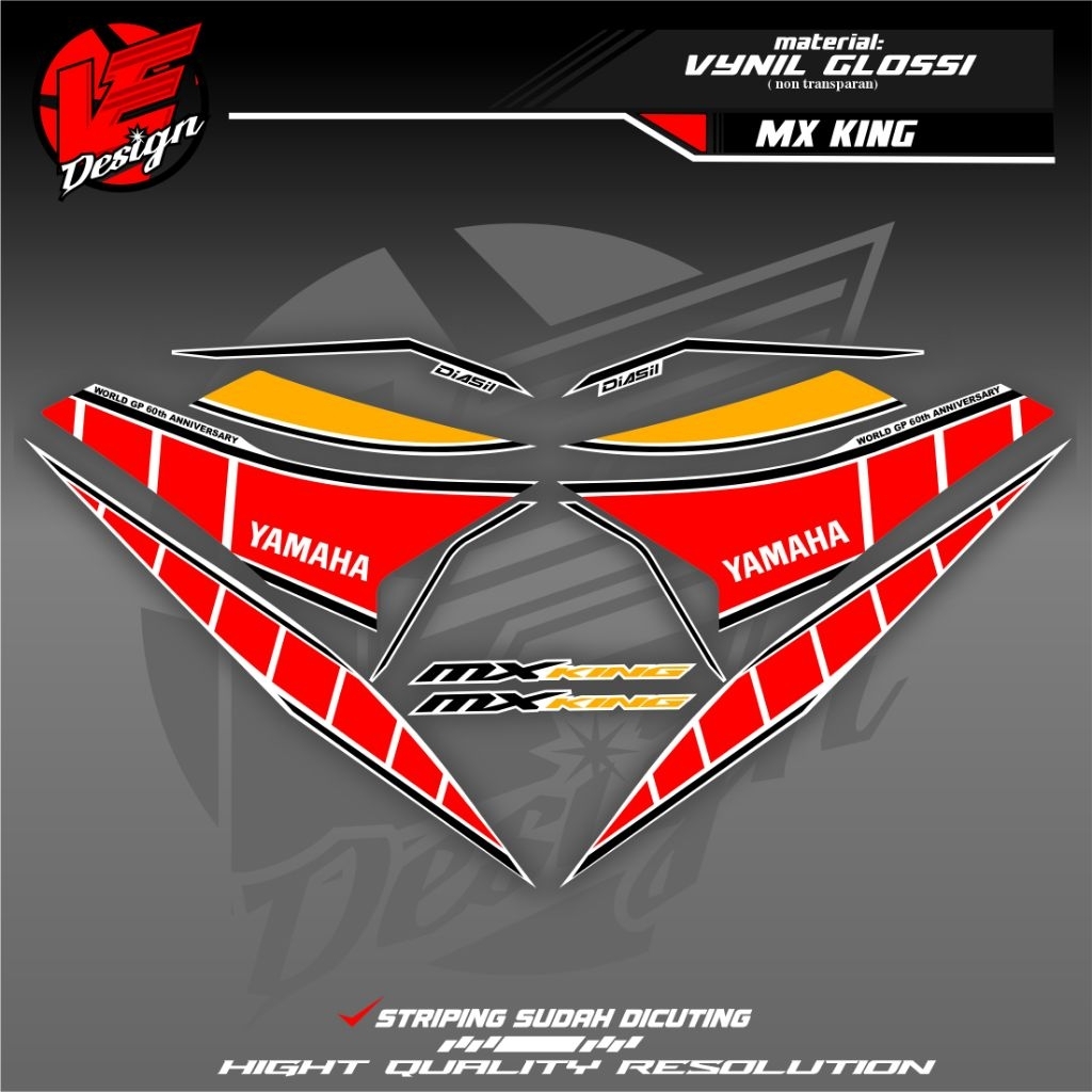 STRIPING MX KING custom motif 60th yamaha