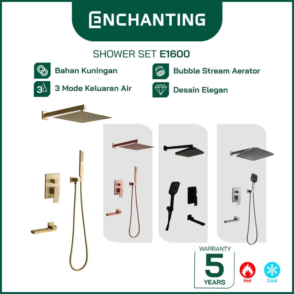 Shower Set Tanam Dinding Kamar Mandi Europe Enchanting E1600