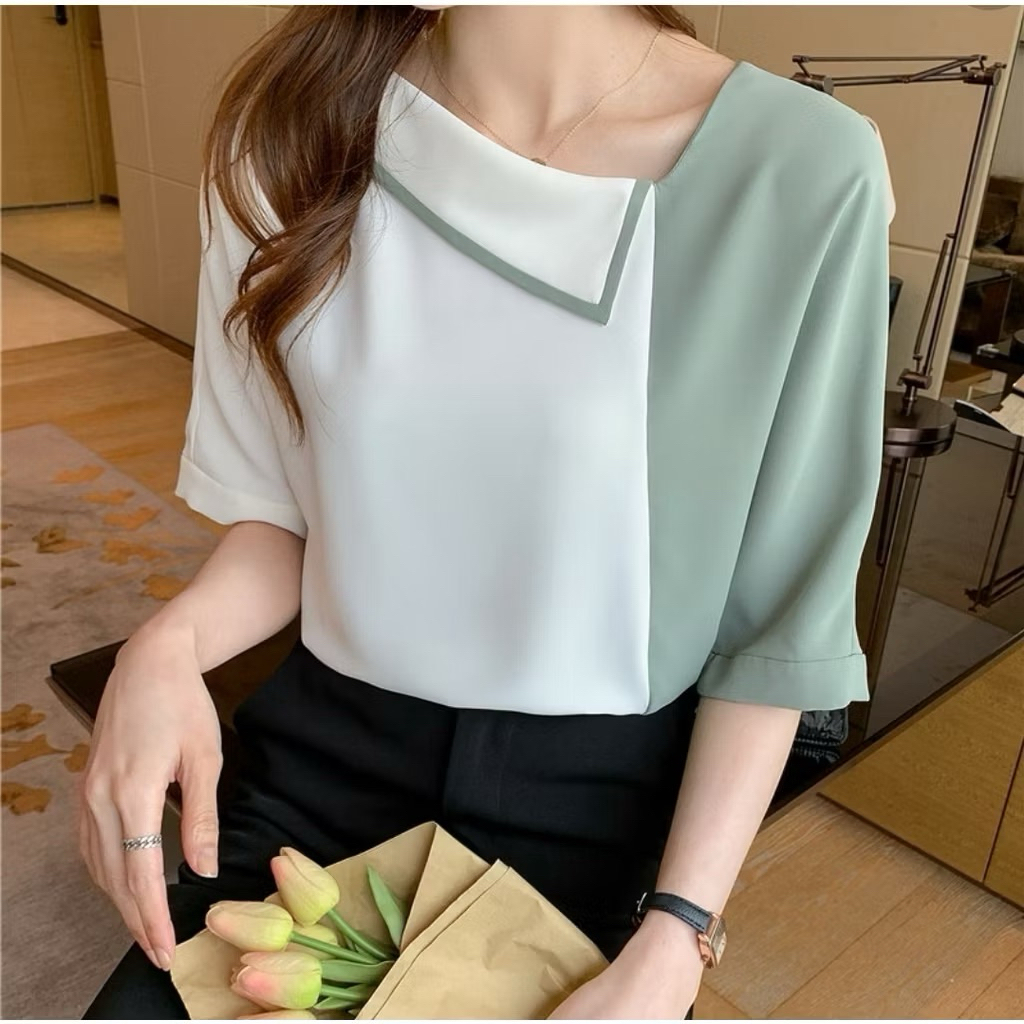 OLIVA BLOUSE/Atasan/Blus Wanita/Blus/Blus Korea Atasan/Atasan Wanita/Atasan