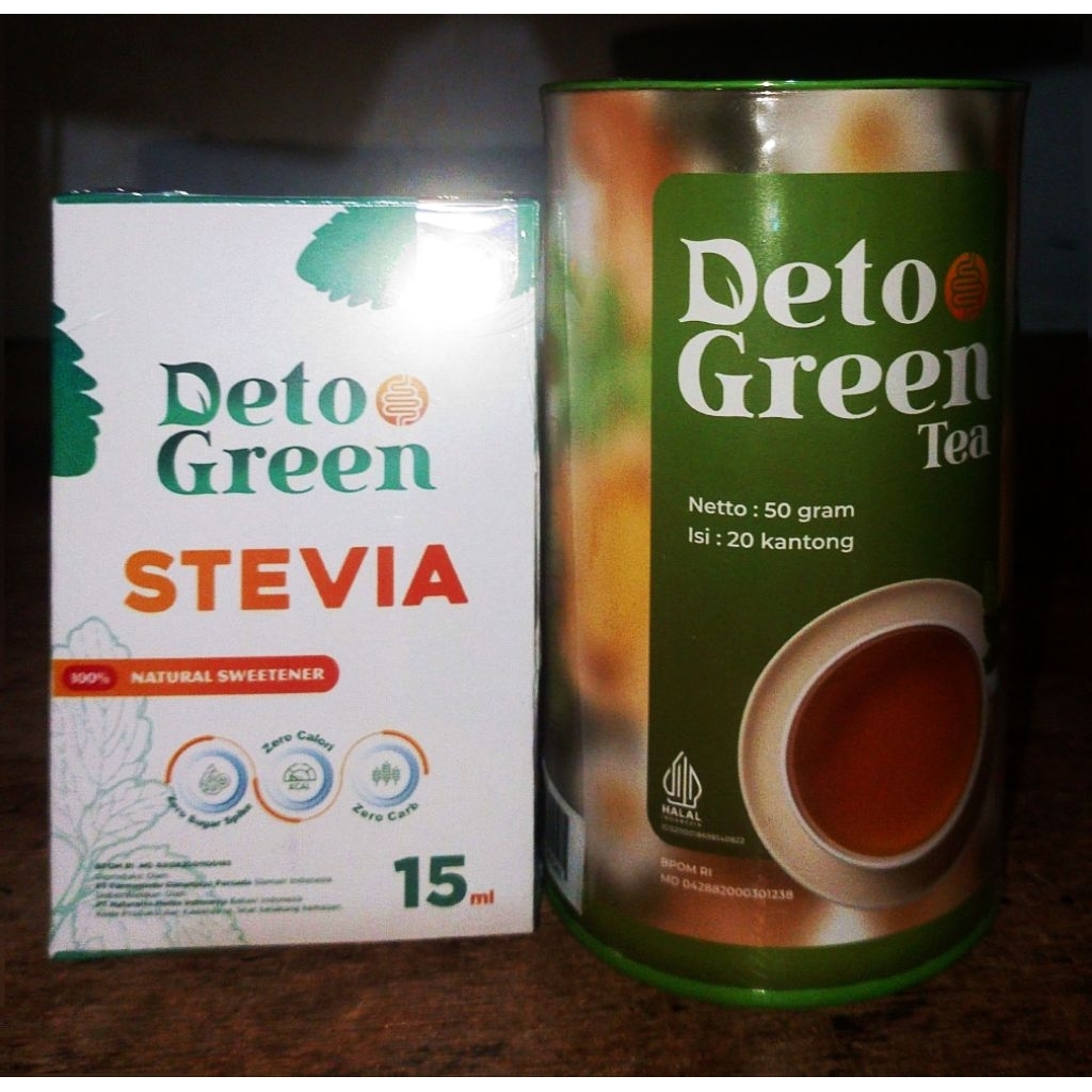 Deto green Stevia (peganti gula pasir) & Deto Green Tea 50gr