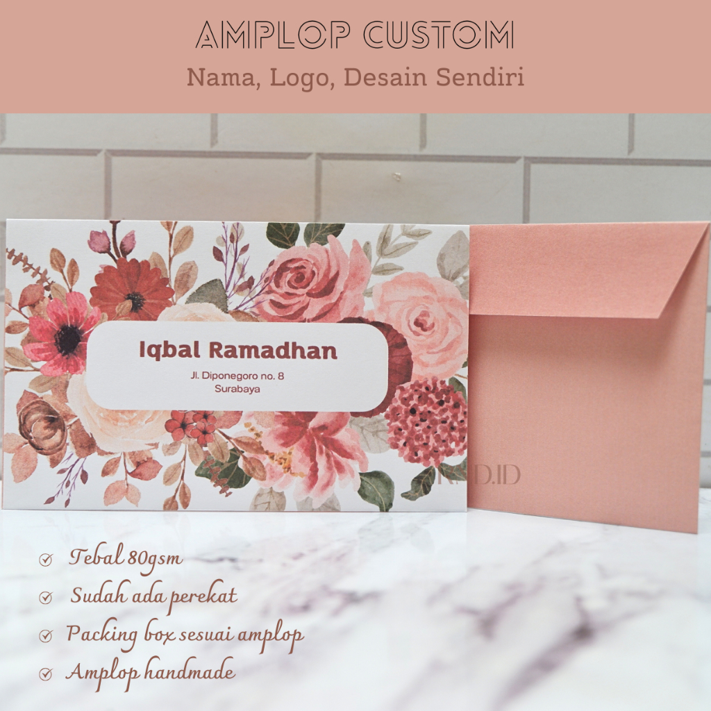 

Amplop Kondangan Murah isi 50 pcs Aesthetic #4 Custom Nama, Alamat, Logo, Desain Sendiri