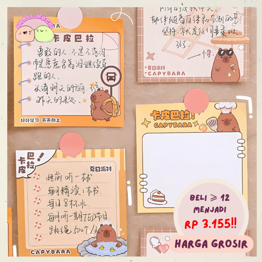 

1 Pack Sticky Notes Memopad Notepad Decor Diarybook Notebook Best Seller MP09