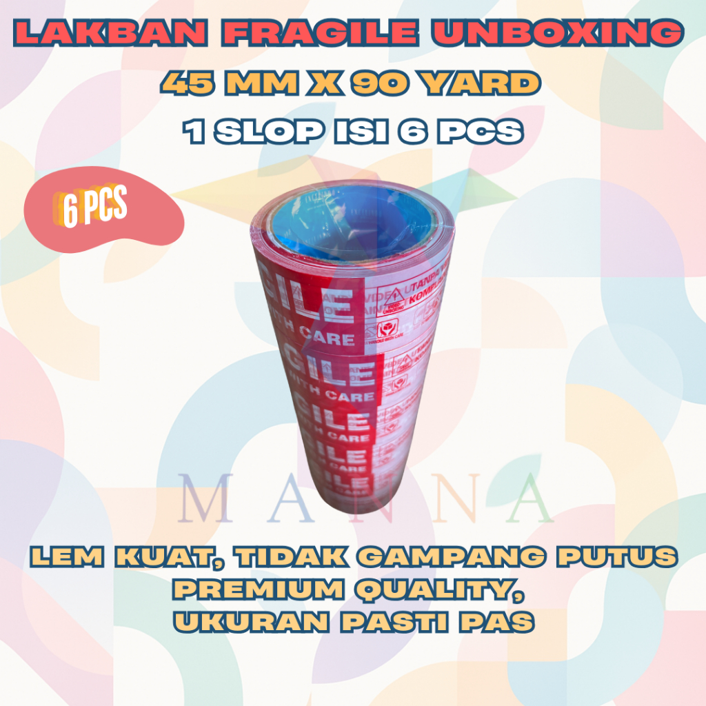 

Lakban Fragile Unboxing Merah Putih Isi 6 Pcs (1 Slop)