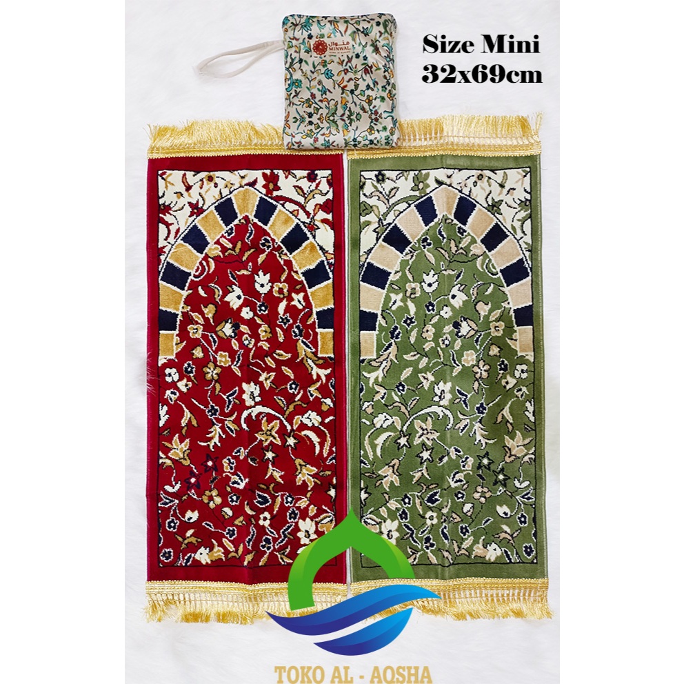 Sajadah Mini Raudoh/Sajadah kepala Raudhoh Original Minwal Madinah