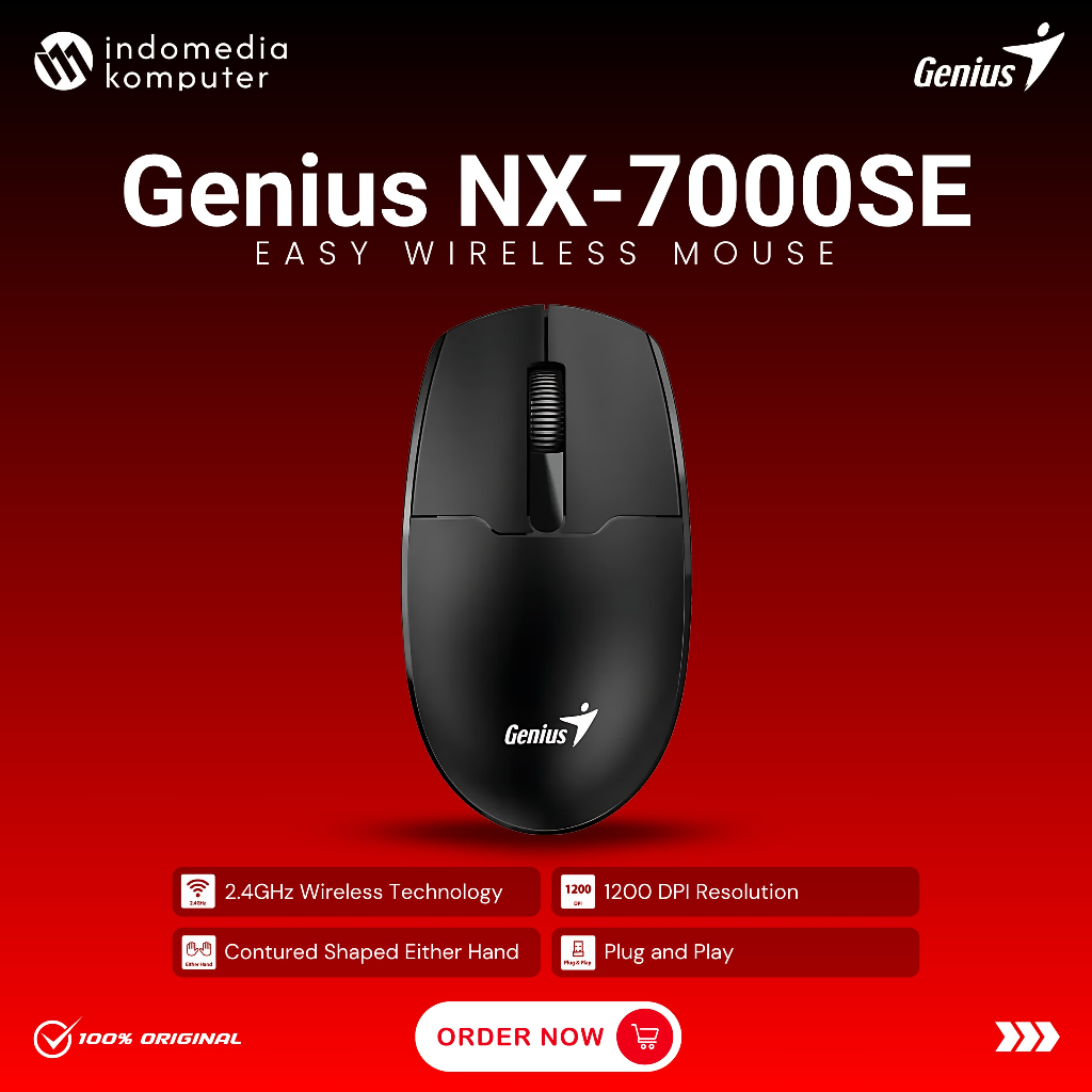 Genius Mouse Wireless NX-7000SE Mouse Genius Wireless NX-7000SE Genius Wireless Mouse NX-7000SE