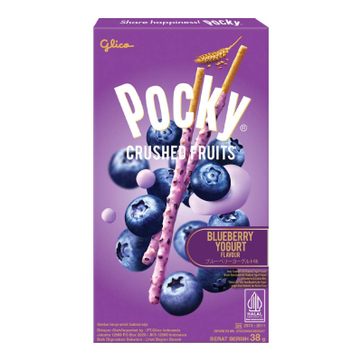 

Pocky Crushed Fruits Biskuit Stik Blueberry Yogurt 38 g