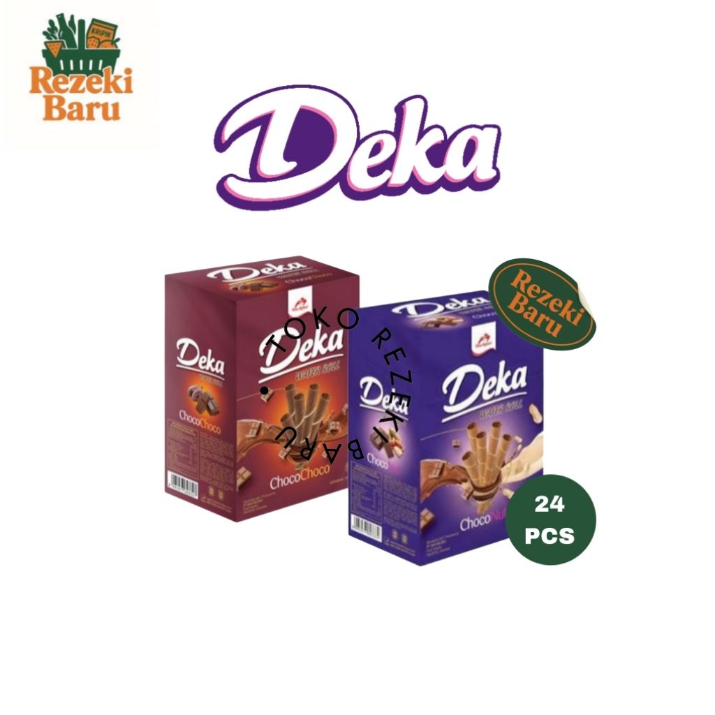 

DEKA WAFER ROLL 1 BOX ISI 24 PCS / DEKA WAFER CHOCOCHOCO / DEKA WAFER CHOCONUT