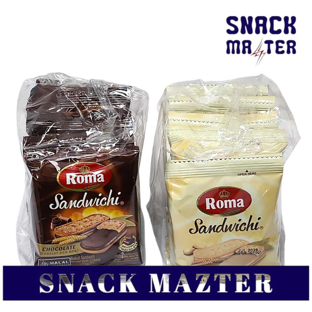 

Roma Biskuit Sandwich Renceng - Netto 20 gr x 10 bks