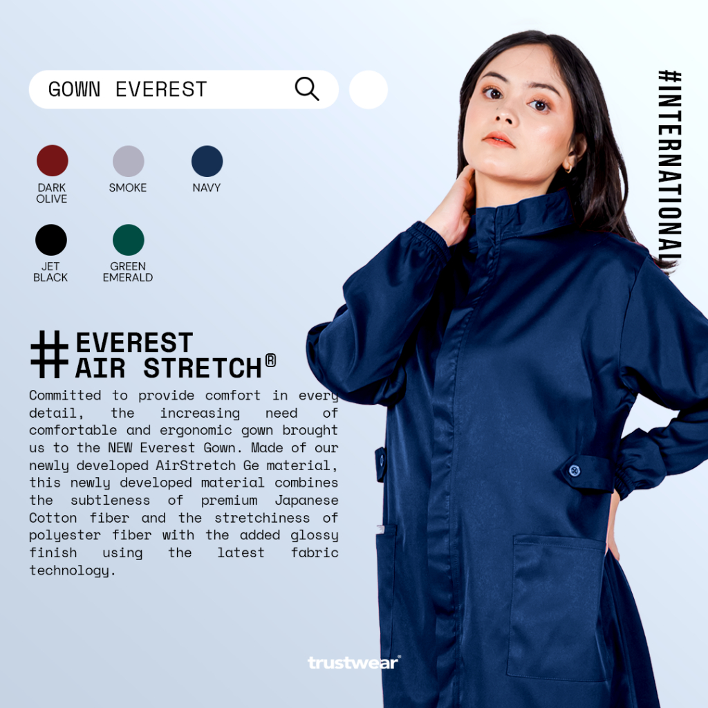 Surgical Gown / Gaun Operasi / Gaun OK Dokter Perawat Model EVEREST [Export]