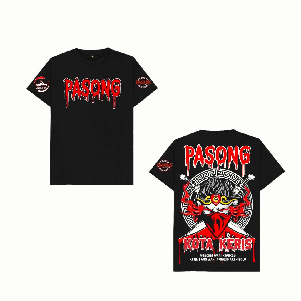 Kaos Komunitas PASONG (bisa custom) bahan cotton combed 24s KNITTO