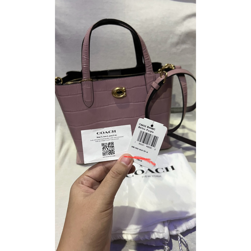 Coach Willow Tote Bag 24 - Ice Purple