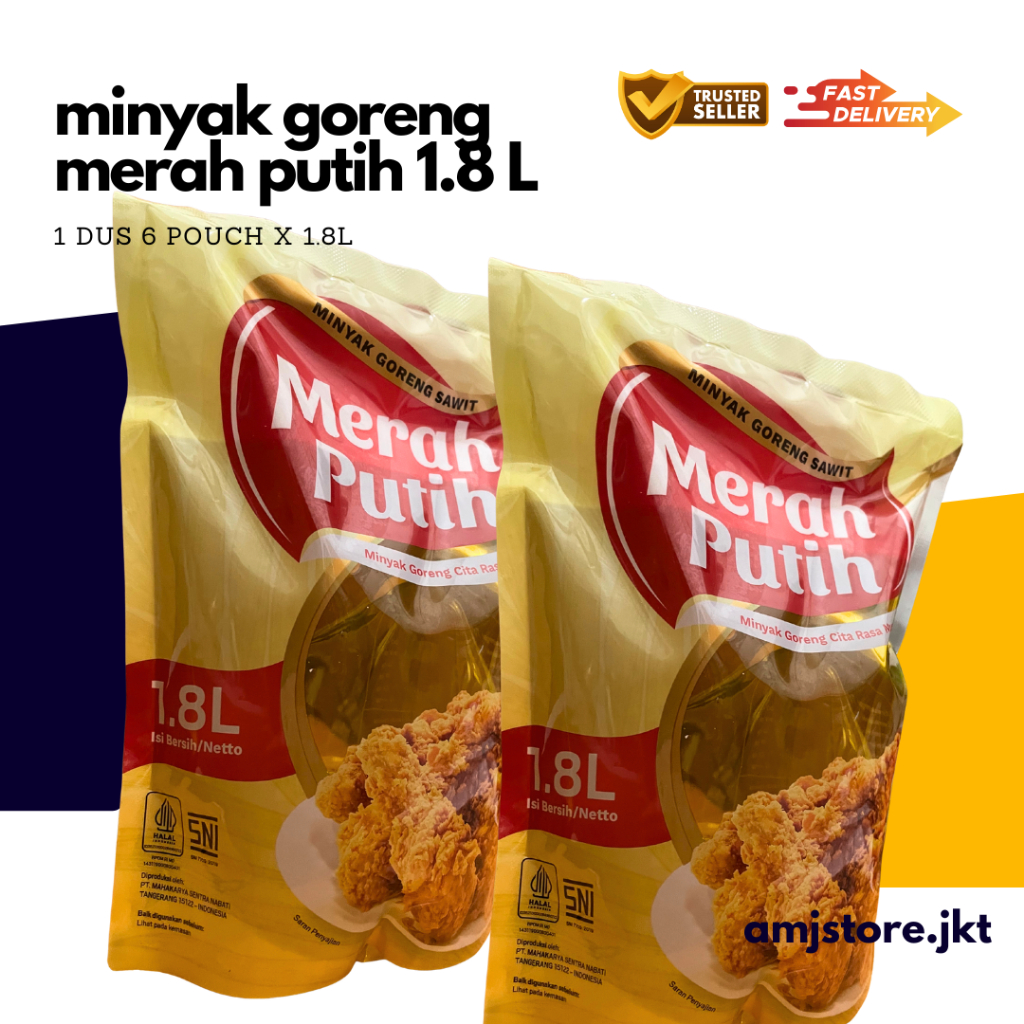 

Minyak Goreng Merah Putih 1.8Liter - 1Dus 6 x 1.8L