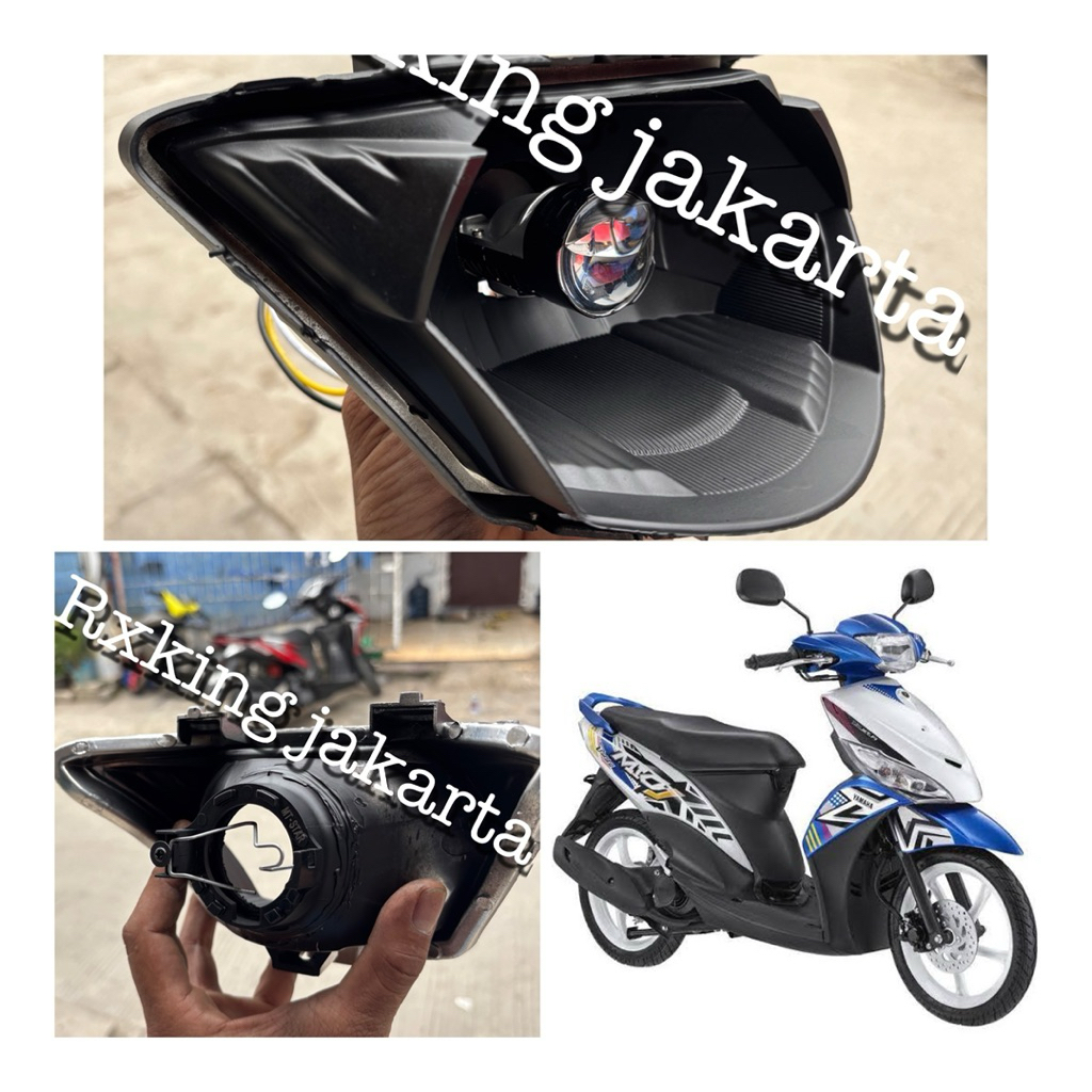 LAMPU DEPAN MIO J MIO GT SET DUDUKAN BILED H4