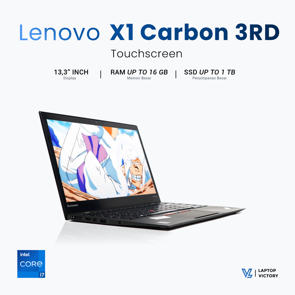 Laptop Lenovo X1 Carbon Gen 3 Core i5 gen 5 Touchscreen Bekas Mulus Bergaransi - Victory Laptop