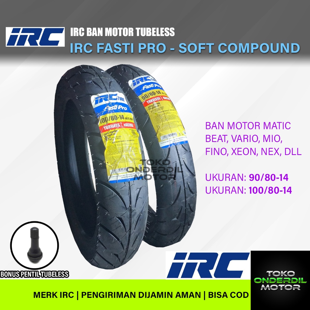 IRC Fasti Pro 90/80-14 Soft Compound Ban Luar Racing Motor Matic Balap Road Race / IRC Fasti Pro Rin