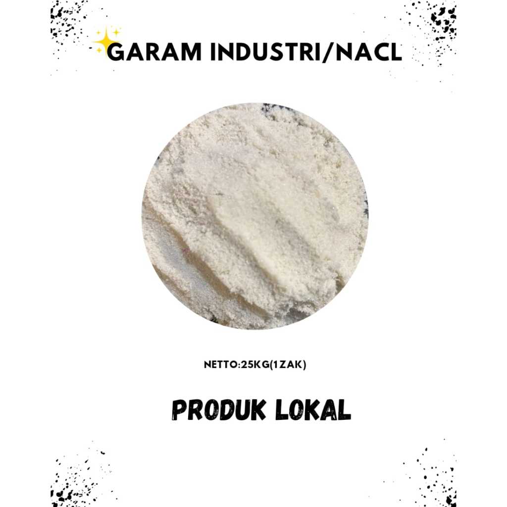 

Garam Industri/Garam Halus/Nacl 25kg Lokal Putih