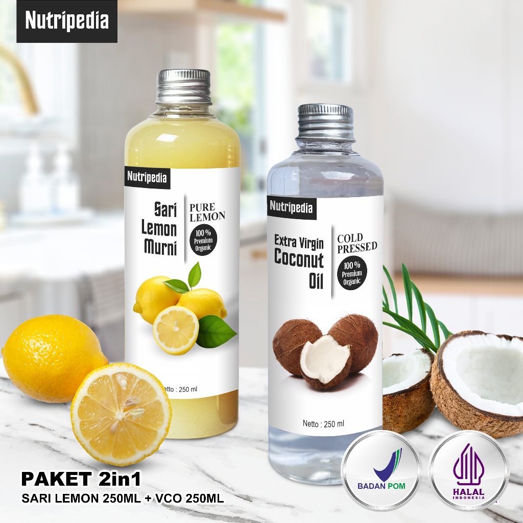 

Nutripedia Paket Extra Virgin Coconut Oil 250ml dan Sari lemon 250ml
