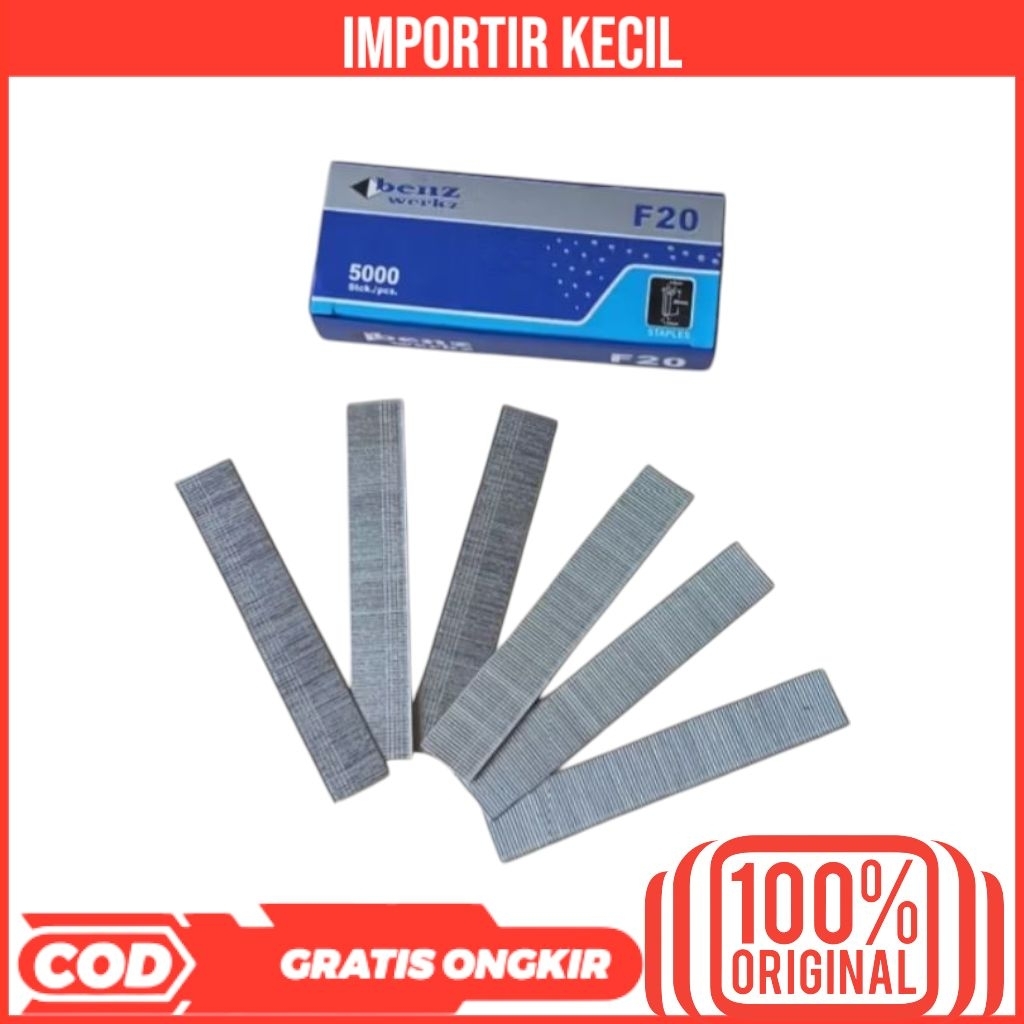

BENZ F20 MO ISI MESIN STAPLES PAKU TEMBAK LURUS MATA GUN NAILER F 20