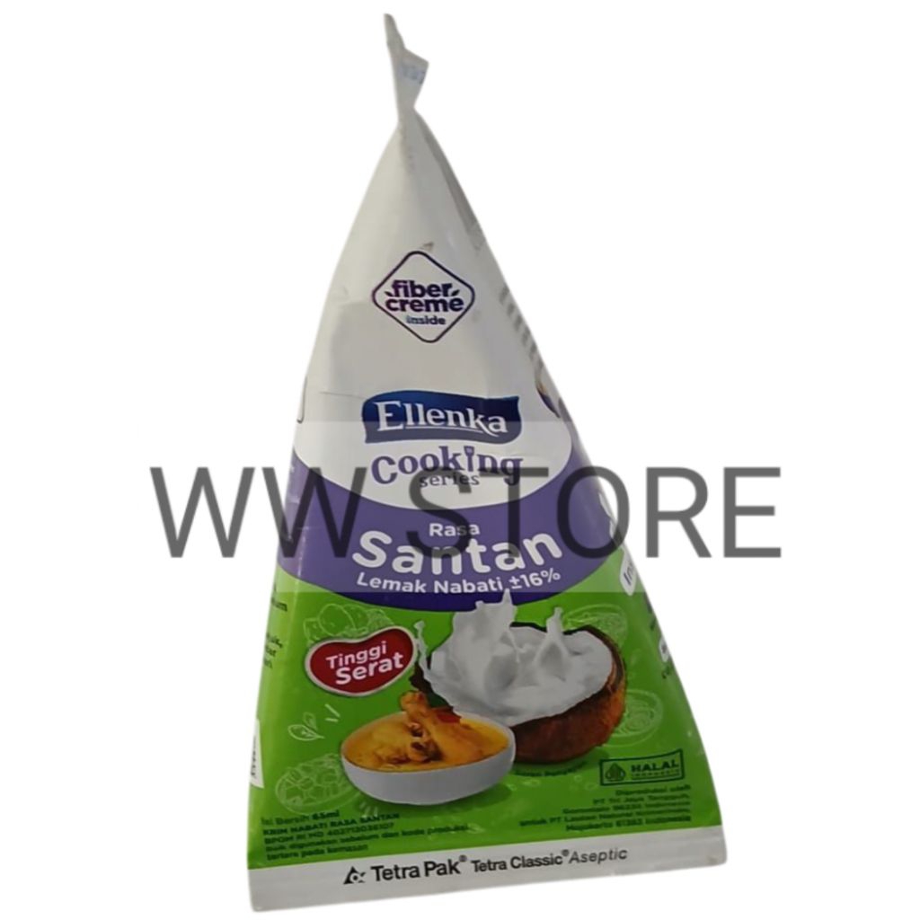 

Krim ( Lemak Nabati sekitar 16% ) rasa santan tinggi serat halal MUI fiber creme Ellenka Cooking Series 65ml