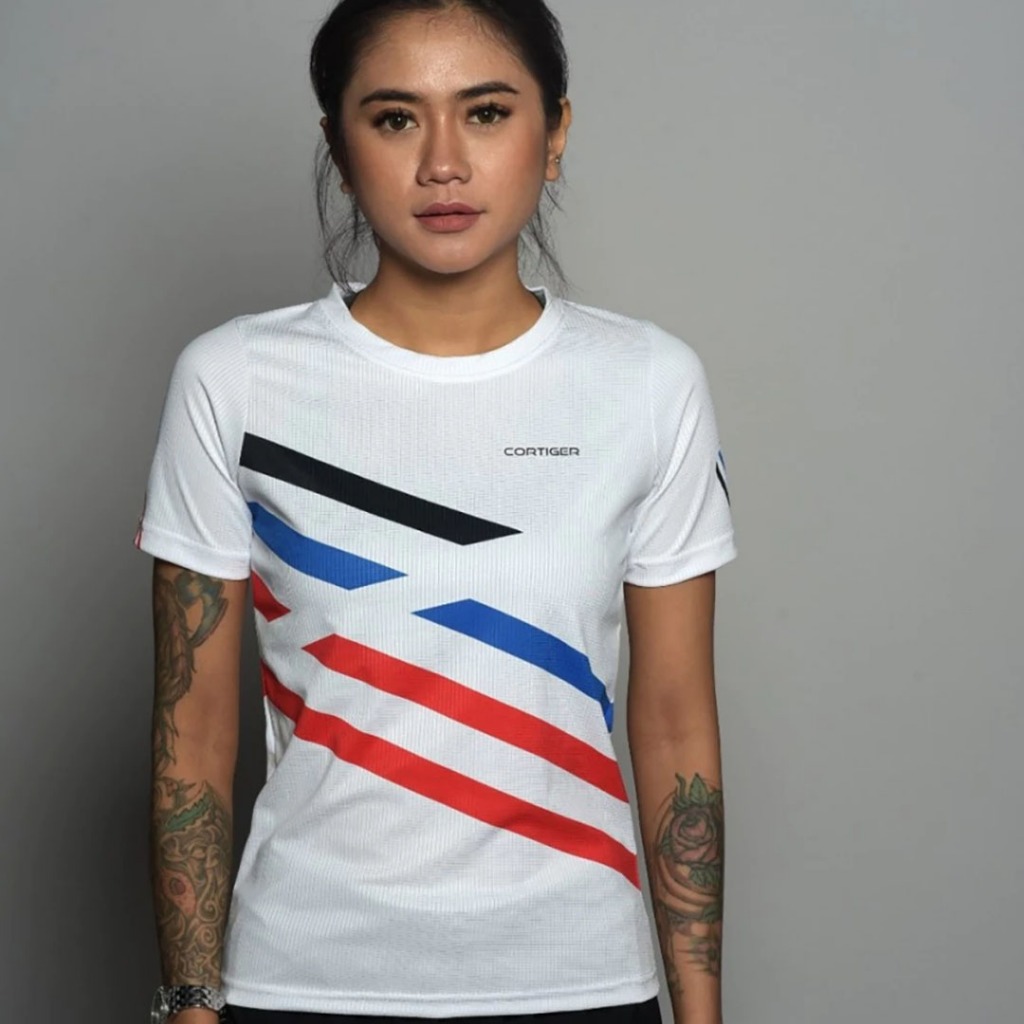 Jersey Running CORTIGER Primo Women Stripping White
