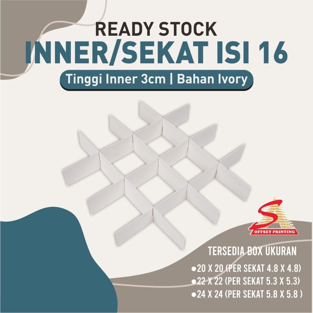

Inner/ Sekat Isi 16 tersedia 3 ukuran