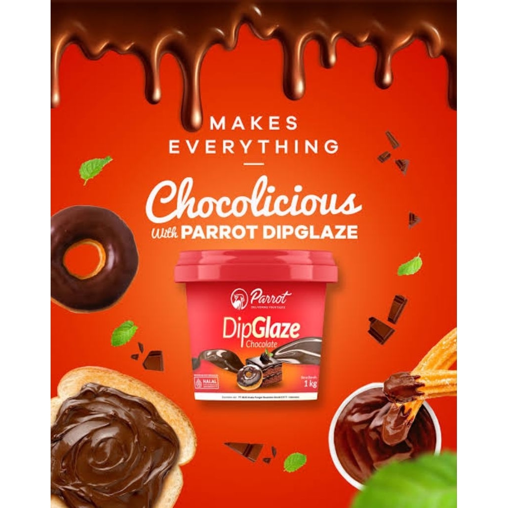 

Parrot glaze coklat 1kg