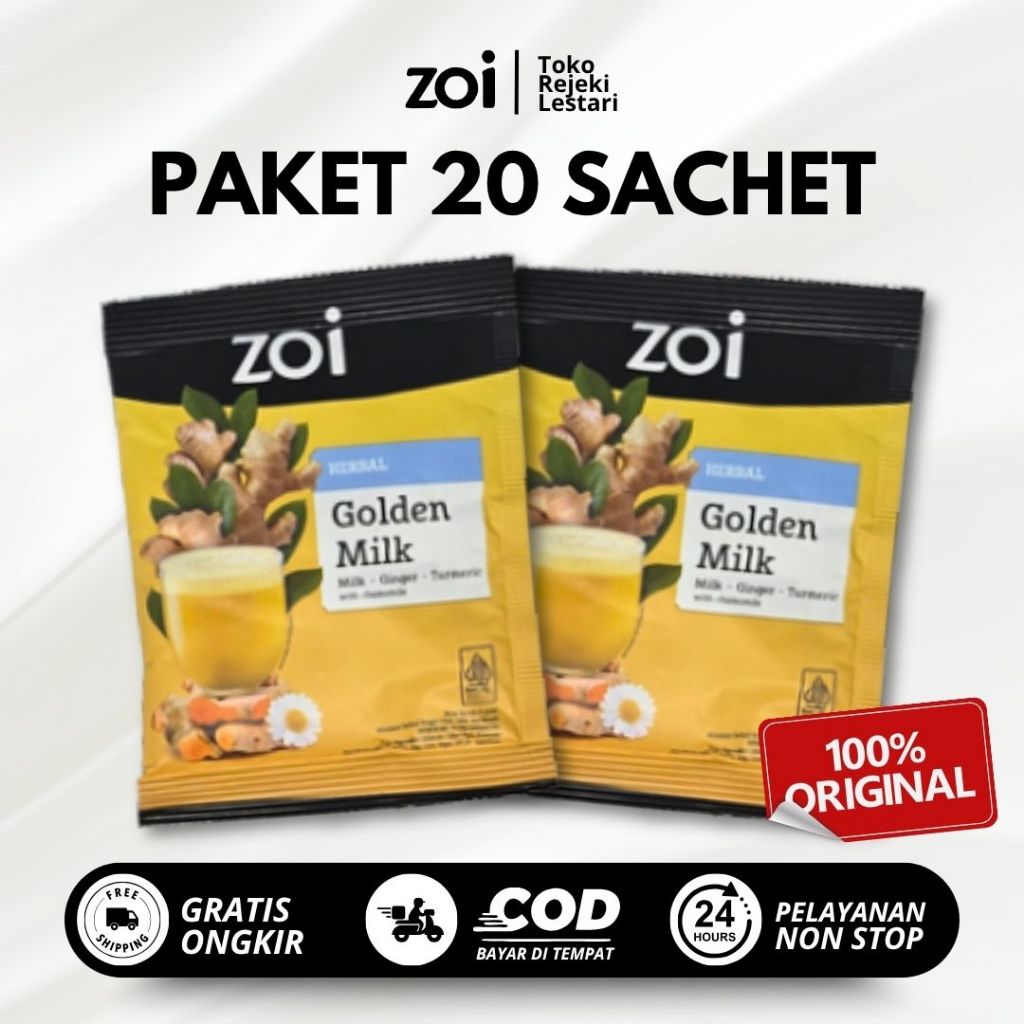 

Susu Kambing Etawa Herbal ZOI Golden Milk Isi 20 Sachet – Jahe Kunyit Kamomil Kayu Manis – Aman untuk Asam Lambung
