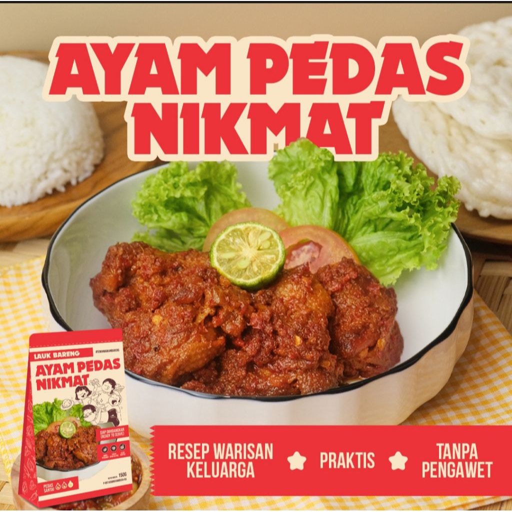 

Lahap Bareng- Ayam Pedas Nikmat 150gram Pedas Santaii