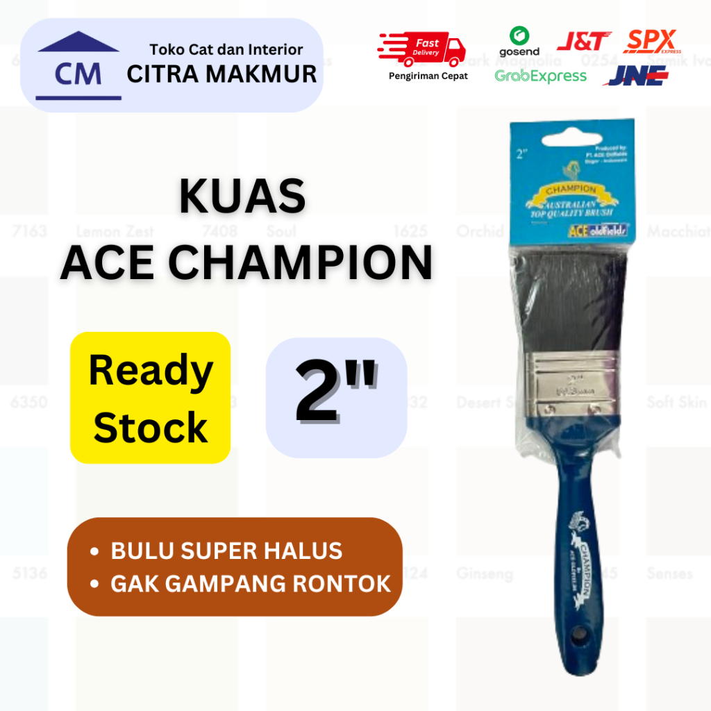 

Kuas Ace Champion 2" (KUAS BULU SUPER HALUS, AWET dan TAHAN LAMA)