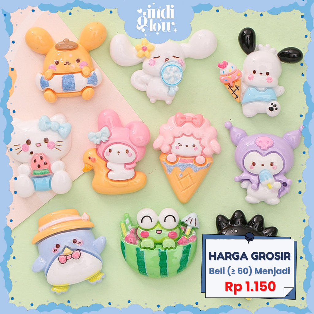 

IG Stiker 3D Resin Clay DIY Dekorasi Kreativitas Aksesoris Hiasan Karakter Sanrio DIY Tumbler 3D-018