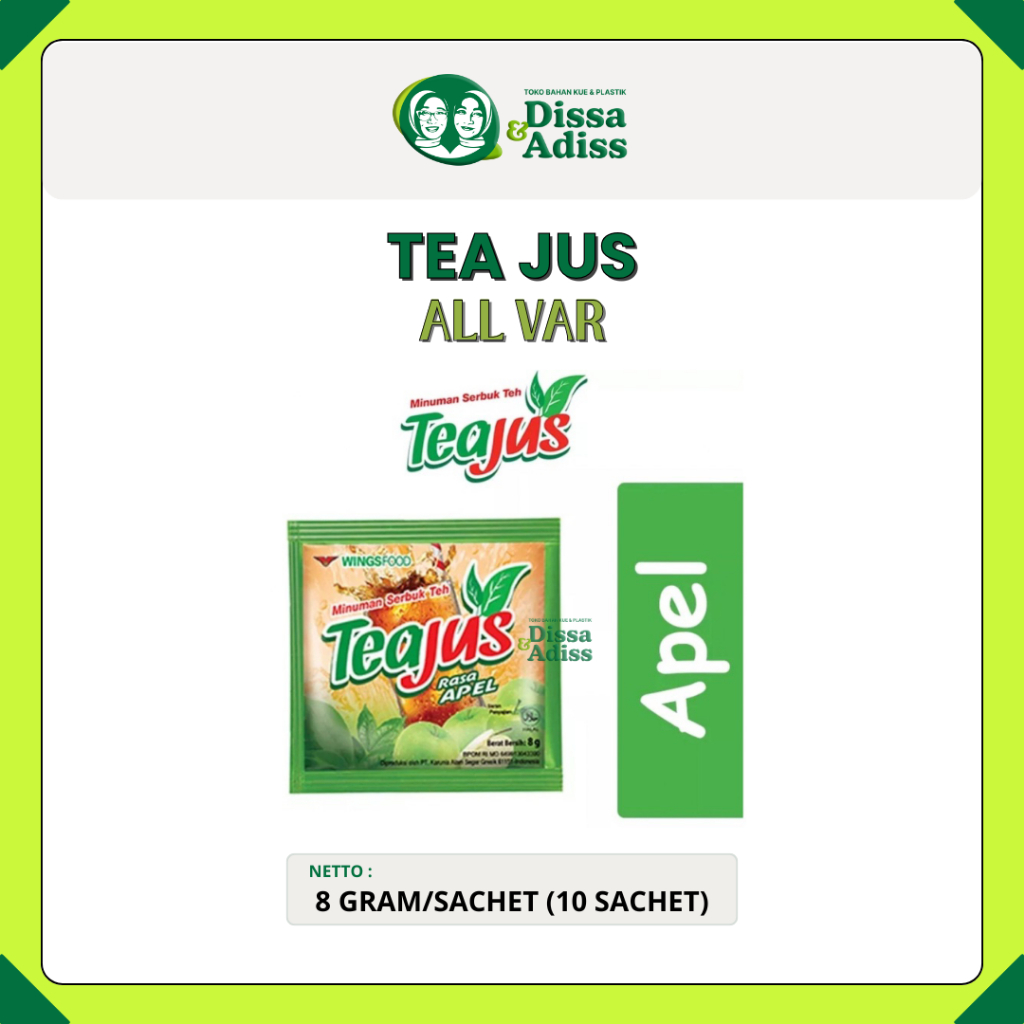 

TEA JUS 1RENCENG isi (10sachet) - Tobaqdissa