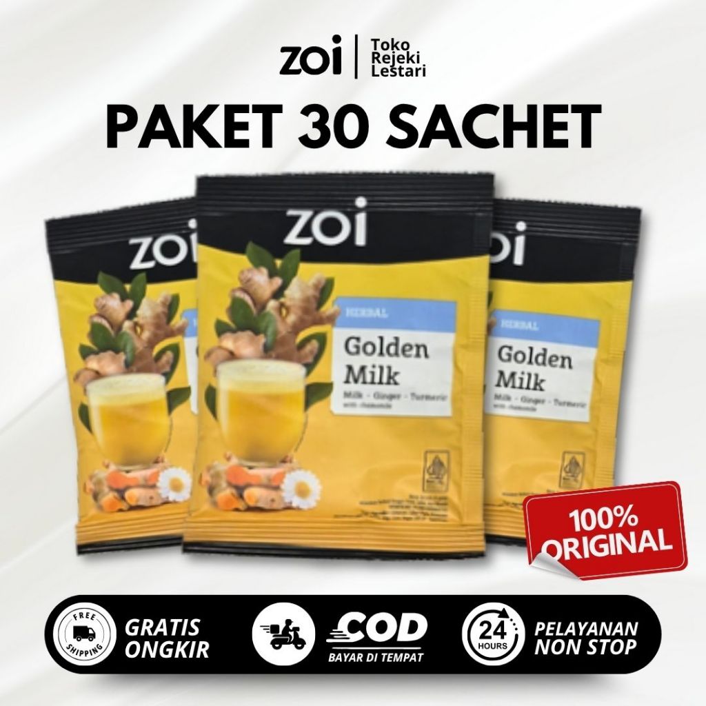 

Susu Kambing ZOI Golden Milk Isi 30 Sachet – Jahe Merah, Kunyit, Kamomil – Minuman Sehat Keluarga